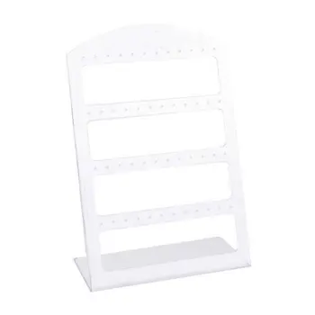 

Earring Stand Home Pearl Jewelry Display 24/48 Hole Acrylic Desktop Rectangular Stud Storage Packaging Cards Necklace Holder