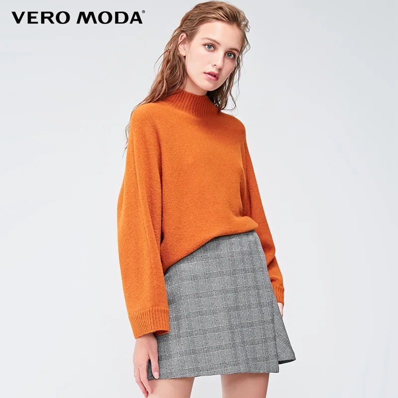 Vero Moda Women's Bat Sleeve Solid Color Knit Top Sweater | 318313513 - Цвет: Pumpkin spice