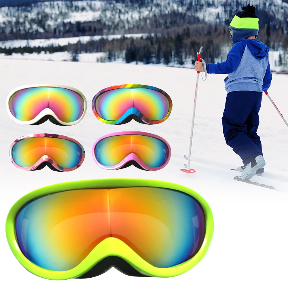 Ski Goggles Children Skiing Glasses Winter Goggles Kids Snowboard Goggles Glasses UV400 Protection Snow Anti-fog Ski Mask