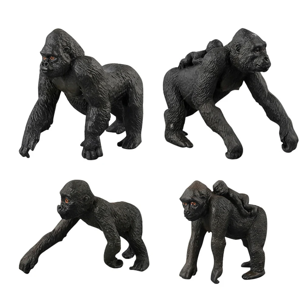 Моделирование гориллы диких животных фигурка цельная модель обучающая детская игрушка маленькие подарки студенческие подарки Детские игрушки