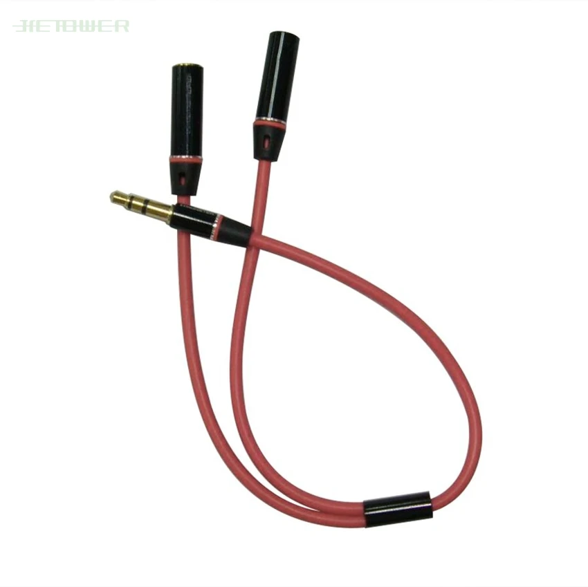 Splitter Cable 3 5 Mm 1 Male To 2 Dual Female Audio Cable For Earphone Headset Headphone MP3 MP4 Stereo Plug Microphone Adapter