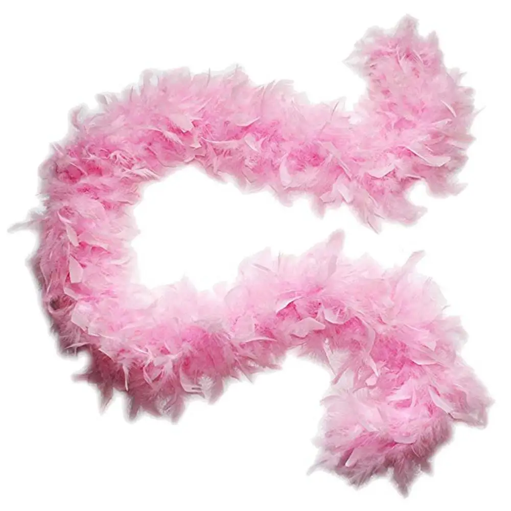 Красочный Букет перо боа полосы для женщин Свадебные шарфы DIY костюм гирлянда вечерние украшения платье фестиваль#50 - Цвет: Розовый