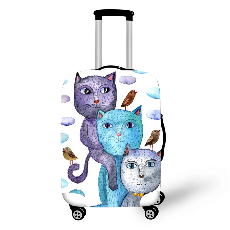 Эластичный Чемодан защитный чехол для чемодана Защитная крышка тележка Чехлы 3DTravel аксессуары с рисунком кота T10001 - Цвет: J