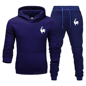 

Fashion Cock Print Men Hoodies Suits Brand Tracksuit Men Hip Hop Sweatshirts+Sweatpants Autumn Winter Fleece Hooded Pullover
