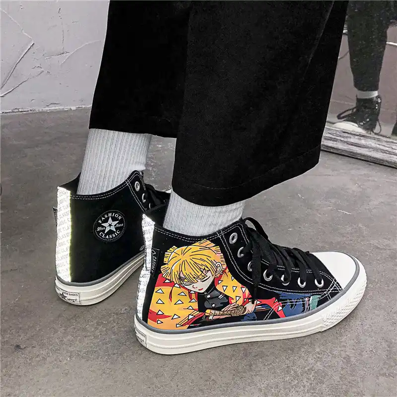 zapatillas altas negras