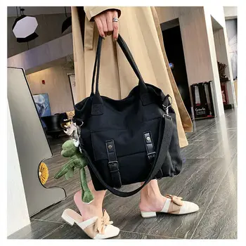 

Women Girl Lady Messenger Shoulder Over Bags Canvas Bag Handbag Wallet Fashion Casual Large Multifunction Solid Travel Handbag