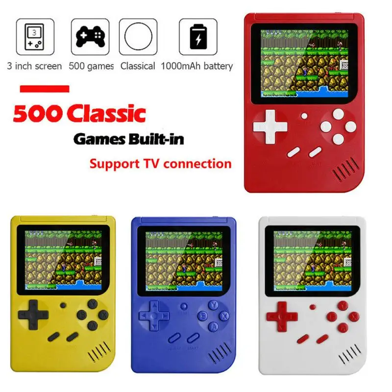 500 IN 1 Retro Video Game Console Handheld Game Handheld Games Console Player Progress Save/Load MicroSD card External
