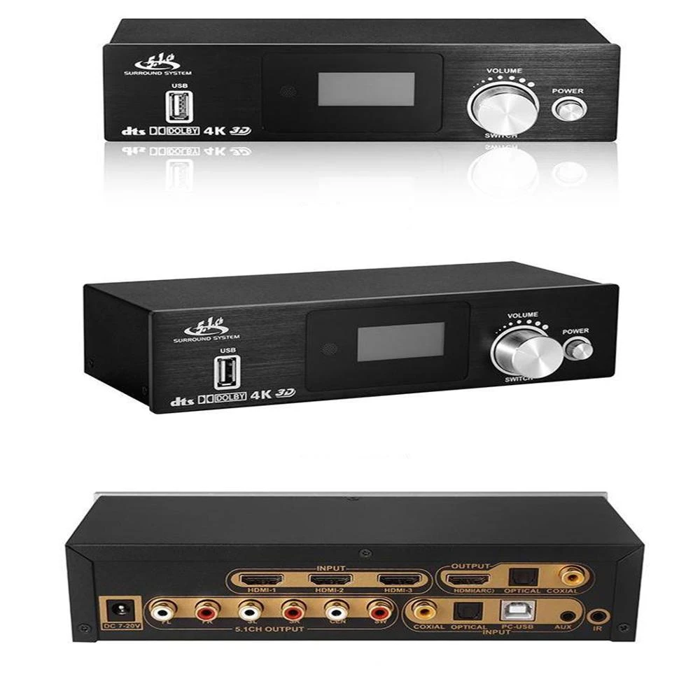 Bluetooth 5 0 Dts Ac3 5 1 Lossless Music Playback Digital Audio Decoder Hdmi Usb Optical Coxial Dac 6 Channel Audio Output Hd951 Amplifier Aliexpress