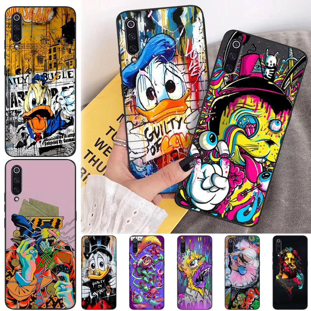 BaweiTE Tattoo Cartoon Newly Arrived Black Cell Phone Case For Xiaomi mi 6 6plus a2 8 8se a2lite 8lite 9 9se mix2 | Мобильные