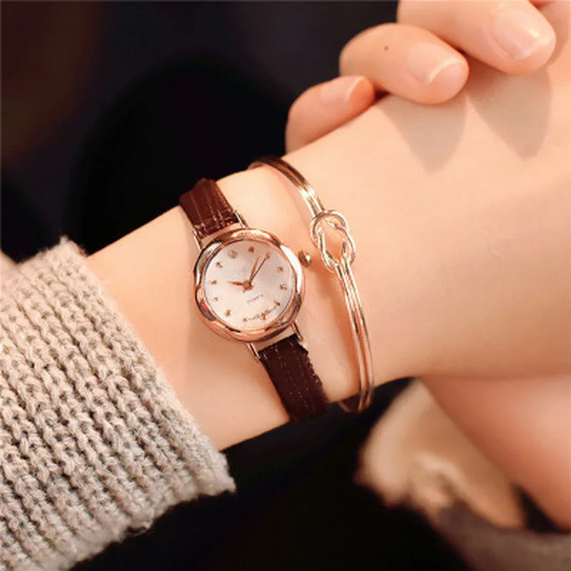 Женские кварцевые аналоговые часы с маленьким циферблатом, изысканные роскошные деловые наручные часы, женские подарки, новая мода