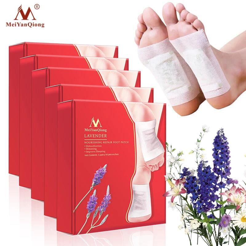 5Boxes Lavender Detox Foot Patches Pads Slimming Body Nourishing Repair Patch Improve Sleep Care Spa | Красота - Цена: 1 808,09 руб.