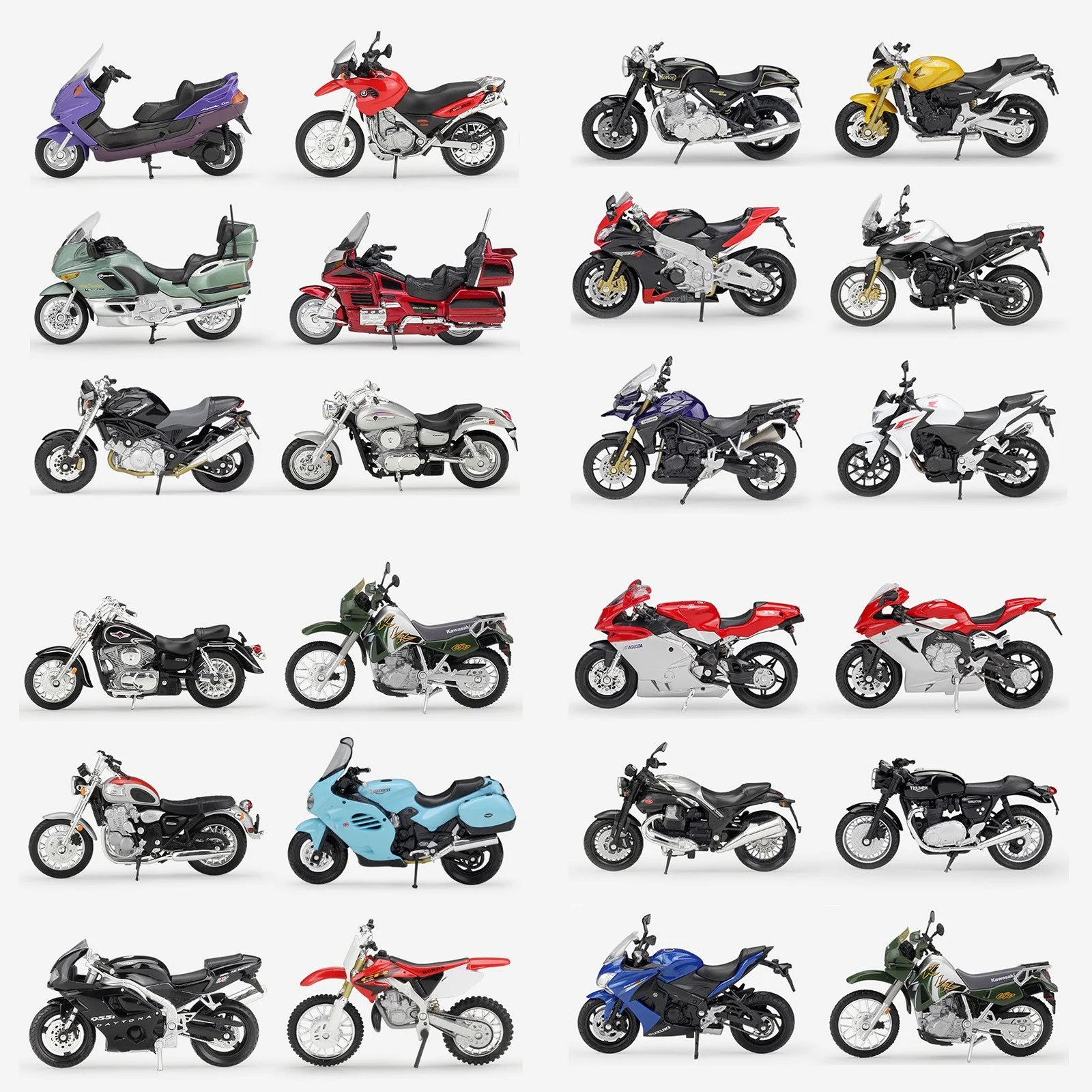 1:18 Welly Suzuki Honda Triumph Yamaha Aprilia Norton Diecast Motorcycle