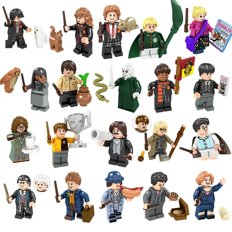20 шт./компл. LEGO Harried Строительные блоки Кирпич Поттер фигурки игрушки мультфильм