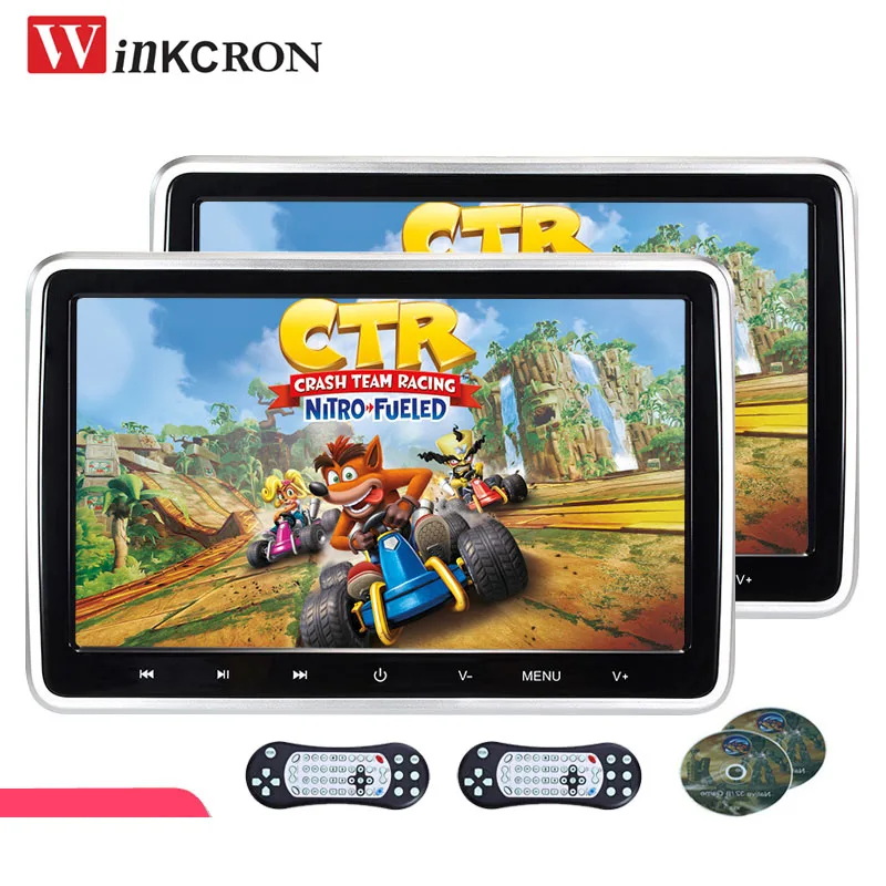 Монитор на подголовник автомобиля 10 1 дюйма 1024x600 HD HDMI IR AV FM USB | Автомобили и