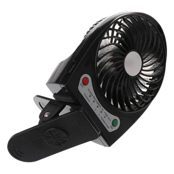 

9W Portable Outdoor LED Light Air Cooler Mini Desk USB Fan Without 18650 Battery D08B