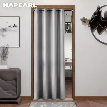 

NAPEARL 1 Piece Elegant Door Partition Curtains Grommet Top Type Bedroom Kitchen Gates Window Modern Solid Match Home Decoration
