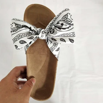 

Litthing Print Women Bowknot Slippers Summer Casual Beach Slip On Platform Ladies Sandals Dress Party Peep Toe Female Sandals