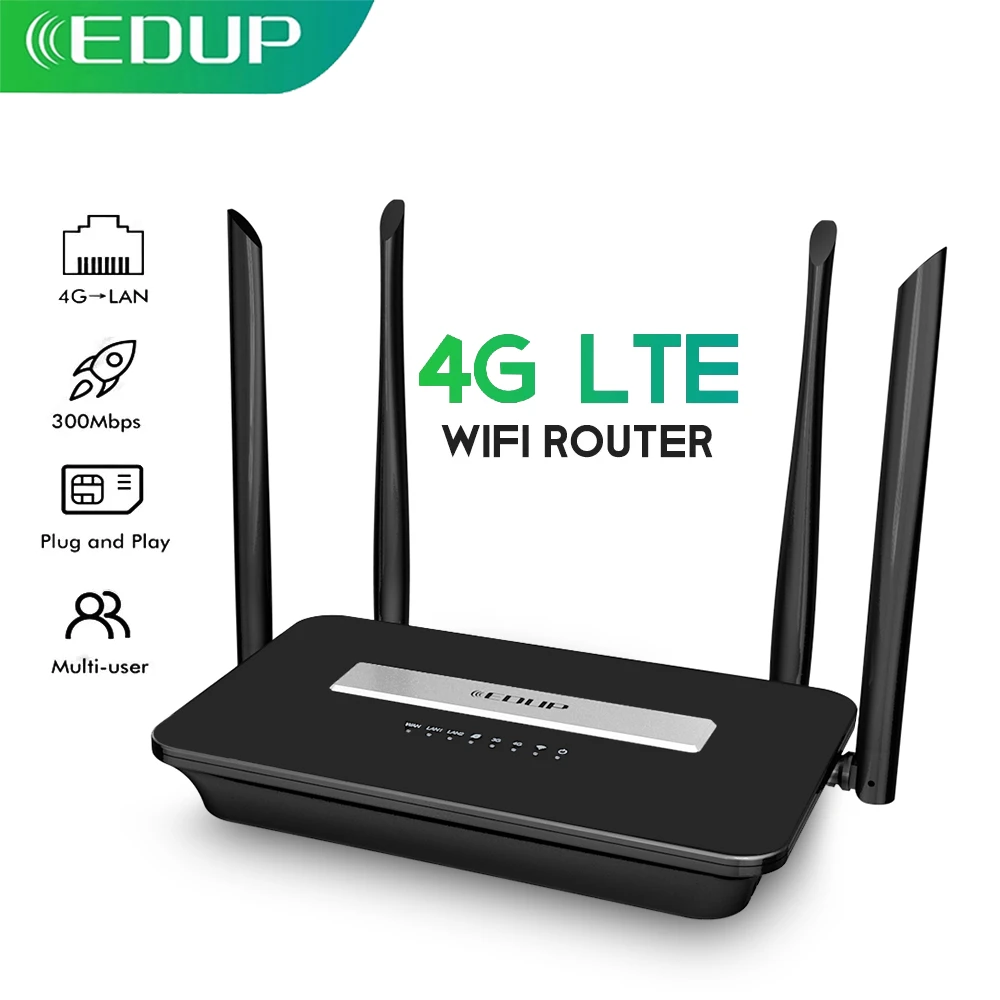 EDUP 4G Router WIFI Router Home hotspot 4G RJ45 WAN LAN WIFI modem Router  CPE 4G WIFI router with SIM card slot EDUP Router|Wireless Routers| -  AliExpress