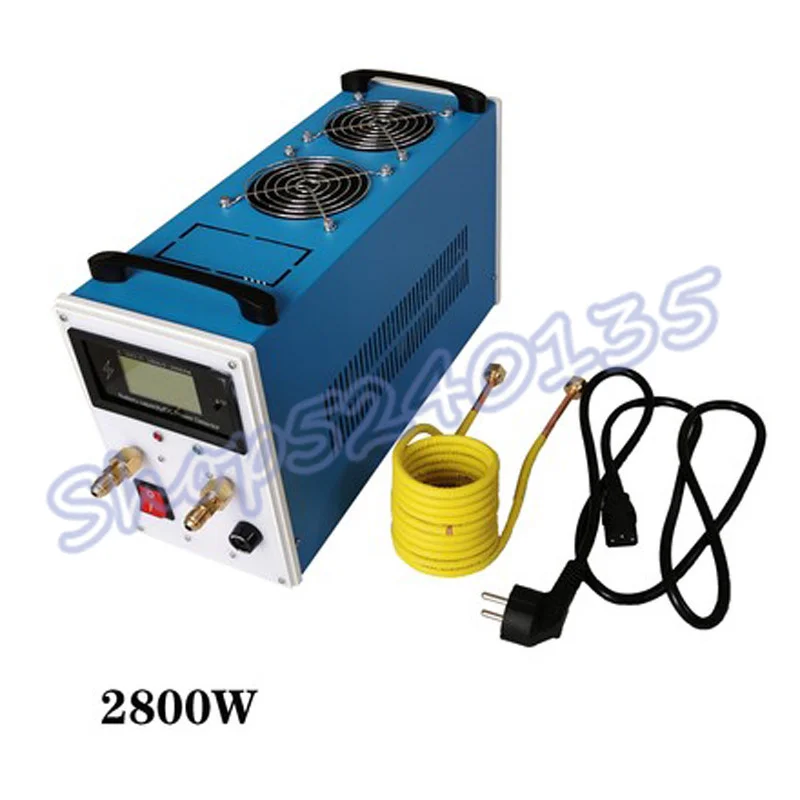 2800W ZVS high frequency induction heating machine AC110-220V input with water cooling +Coil +Crucible | Инструменты