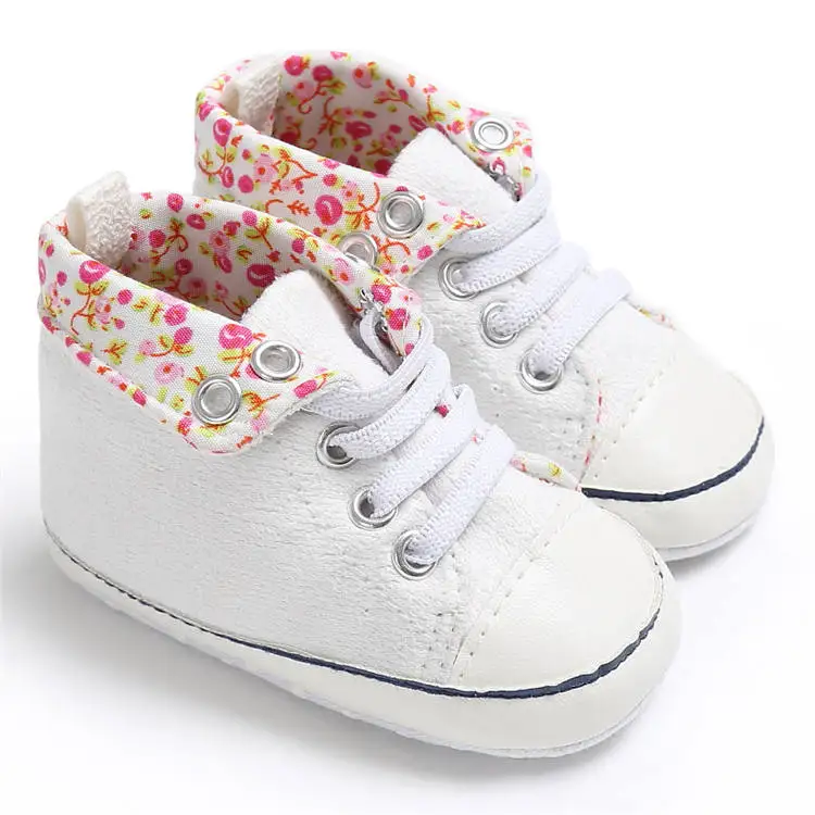 Newborn Baby Shoes Toddler New Style Canvas Shoes Floral Print Boy Girl Sport Baby Shoes Toddler