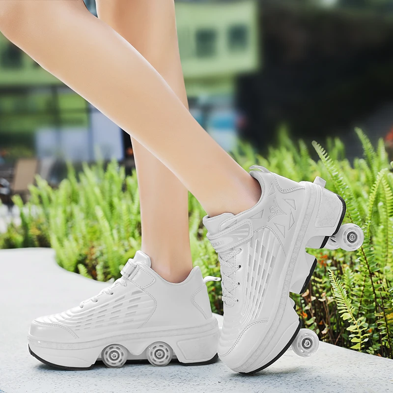 de Parkour para adultos y adolescentes, zapatillas de cuatro ruedas para correr, Unisex _ - AliExpress Mobile