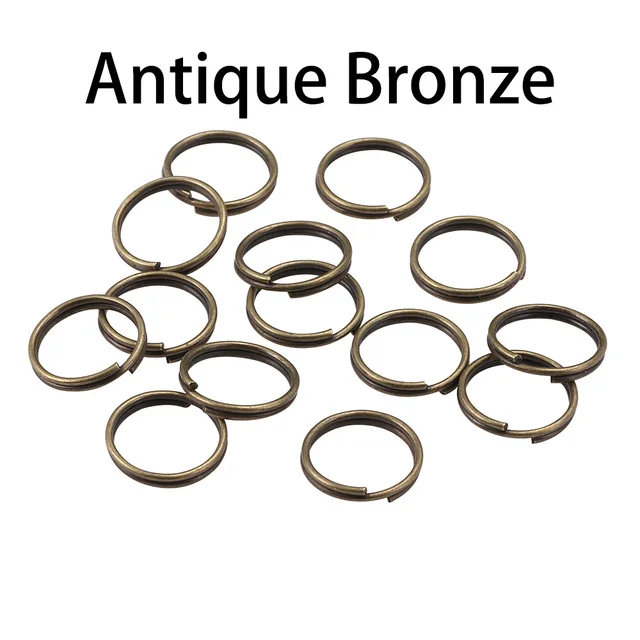 50-200pcs/bag 4 5 6 8 10 12 mm Open Jump Rings Double Loops Split Rings Connectors For Diy Jewelry Making Findings Accessories Antique Bronze