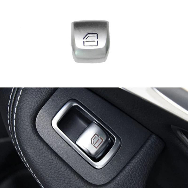 

1PCS Car Window Lift Switch Button Cover for Mercedes Benz C Class W205 W253 C200 GLC260 2015-2021 Car Interior Accessories