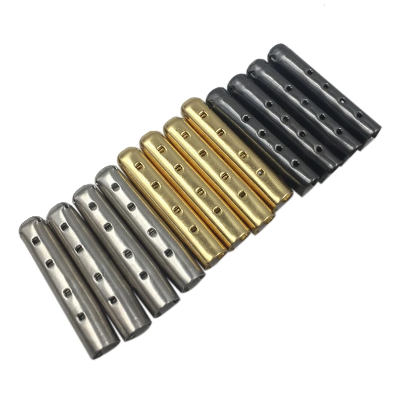 

Weiou 4pcs 1 set of 3.8x22mm Shoelace Tip Aglet ends Bullet Metal Lock Clips DIY for Clothes laces Silver, Gold, GunBlack Rose