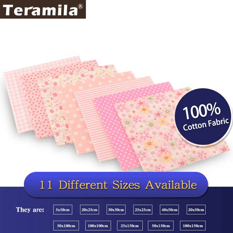 1Sets 7 Pieces Plain Cotton Patchwork Fabric Fat Quarter Bundle for Art Work Quilting Sewing Decoration Clothing Home Textile|fabric leopard|fabric