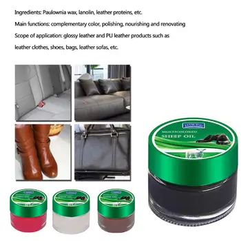 

New Multifunction Leather Refurbishing Cleaner Leather Repair Cream for Car Seat Sofa Color Paste Renew Cleaning Decontamination