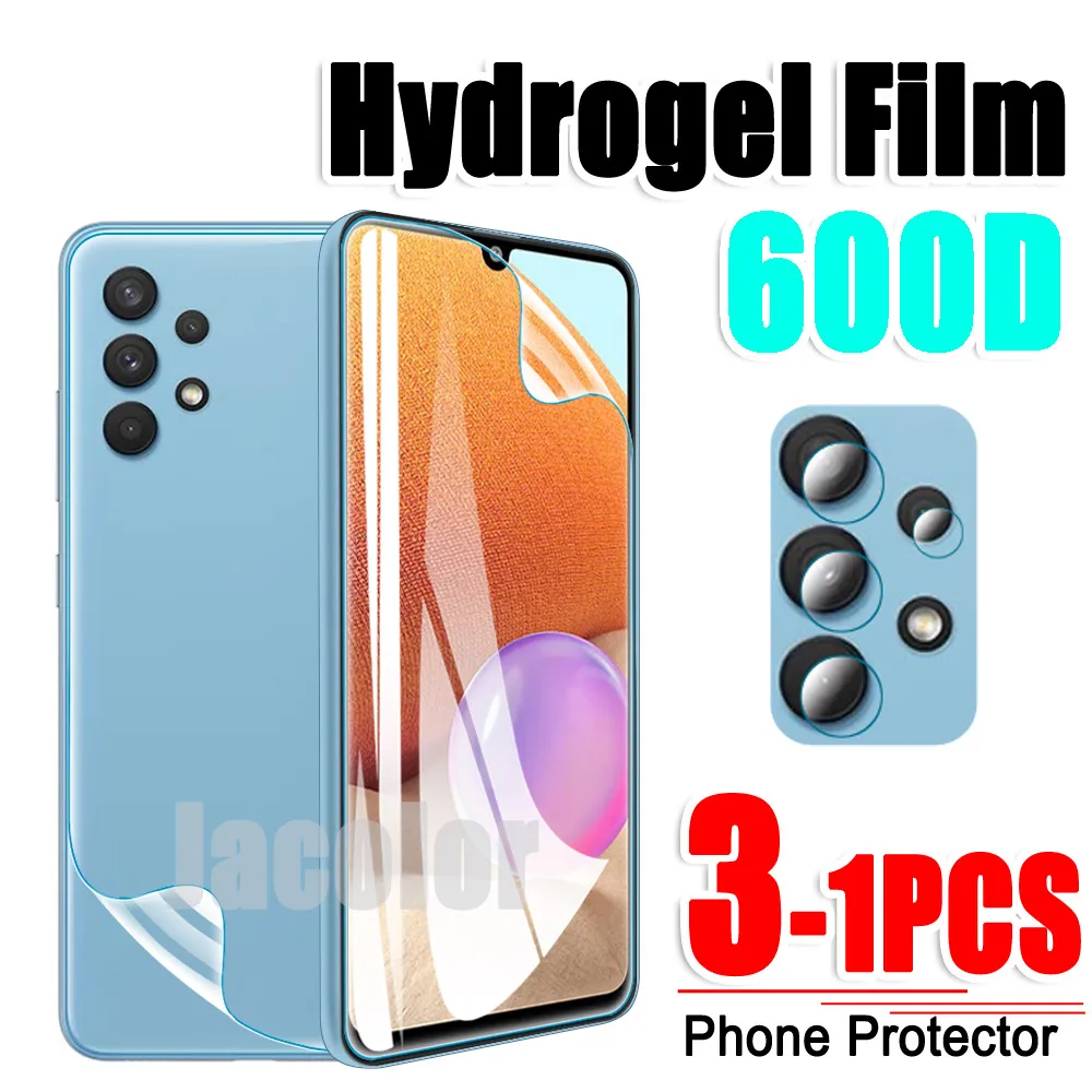 Phone Cover Film For Samsung Galaxy A32 4G/5G Front Screen Protector/Back Case Film/Camera Glass Samsumg A 32 Water Gel | Мобильные