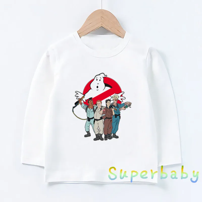 

Children Old School Ghostbuster Stay Puff Print T shirt Baby Boys Girls Cartoon Funny Tops Kids Long Sleeve T-shirt,LKP5224