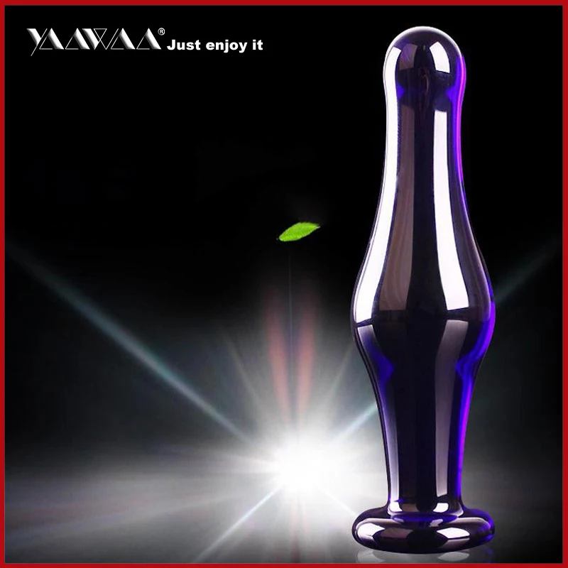 Анальная пробка из фиолетового стекла секс-игрушки для женщин и мужчин анальный