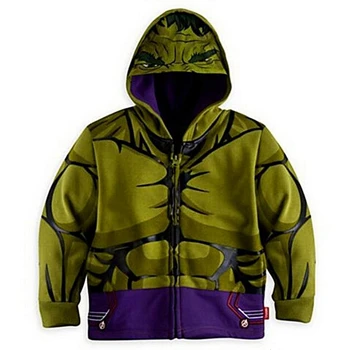 Пальто для мальчиков с рисунком «мстители» на возраст от 3 до 8 лет осенне-Весенняя хлопковая Детская куртка детская повседневная верхняя одежда с капюшоном одежда для детей - Color: JK007-Green