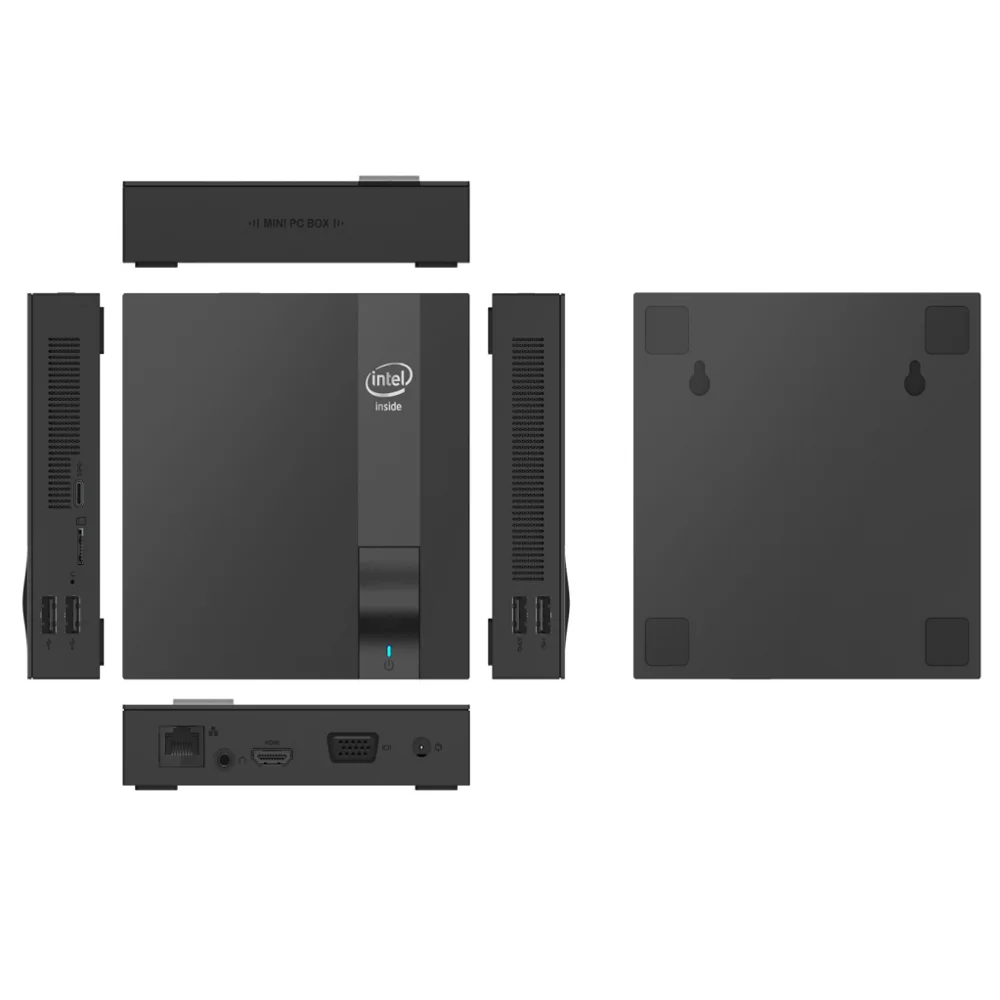 Ультратонкий мини-ПК Встроенный M.2 SSD Intel Celeron J3455 четырехъядерный HDMI двойной дисплей Windows 10 linux HTPC компьютер тонкий клиент