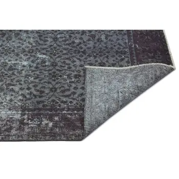 

Handmade Gray Vintage Overdyed Turkish Area Rug 162x264 Cm-5'4''X8'8''