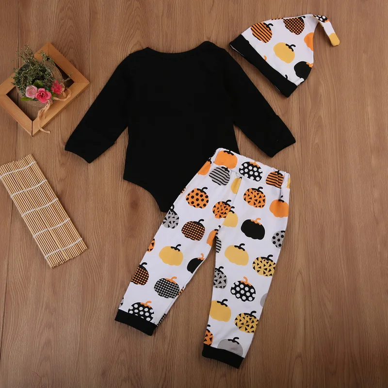 Pudcoco/брендовая одежда для маленьких мальчиков с надписью «My First Hallowen» Одежда для младенцев комбинезон с изображением тыквы для девочек, комбинезон, штаны осенняя одежда для малышей