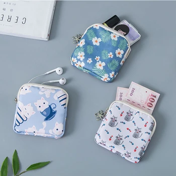 

Small Coin Purse Canvas Women Cute Mini Coin Wallet Pouch Girl Kids Card Money Key Lipstick Napkin Earphone Storage Bags