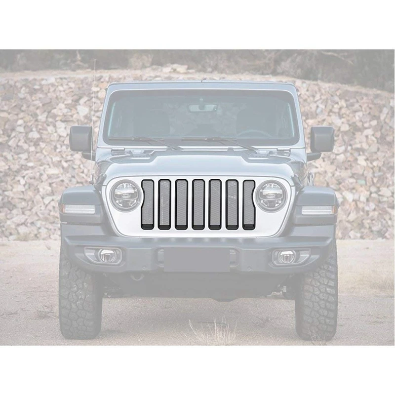 Передняя решетка вставки фар комплект для Jeep Wrangler JL Unlimited