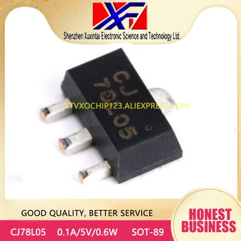 

100Pcs/Lot CJ78L05 78L05 7805 0.1A/5V/0.6W SOT-89