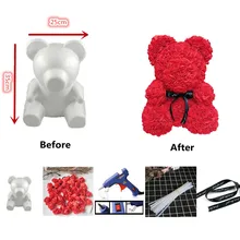 1 шт. моделирование пенополистирола пенопласт белый пенопласт Мишка форма Тедди на День святого Валентина подарки День Рождения Вечеринка свадебное украшение