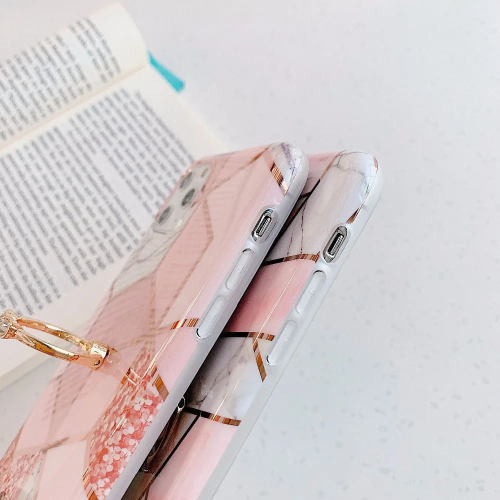Простой Мраморный ромб с перекрестным ремешком чехол для телефона для samsung galaxy note10 pro Чехол s8 s9 s10 плюс note8 note9 A40 A50 A70 крышка