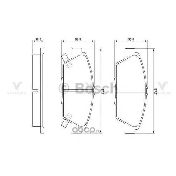 0986424289 BOSCH ДИСКОВЫЕ КОЛОДКИ ПЕРЕДНИЕ