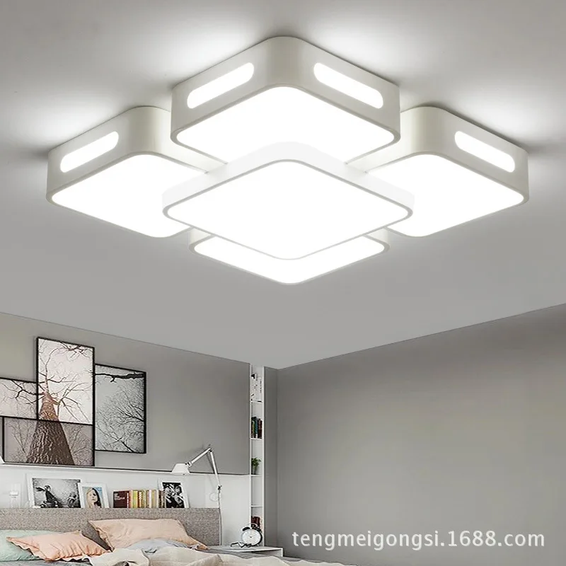 

LED Creative Cool Ceiling Hollow out Long Square Living Room Lights Bedroom Study Lamp Restaurant Light Special Shape Lamps