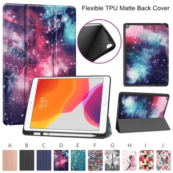 

ZGPAX Tablets Cover For iPad 7th Generation 10.2 inch 2019 Slim Case Cover w/Pen Holder Case Stand Scratchproof Waterproof