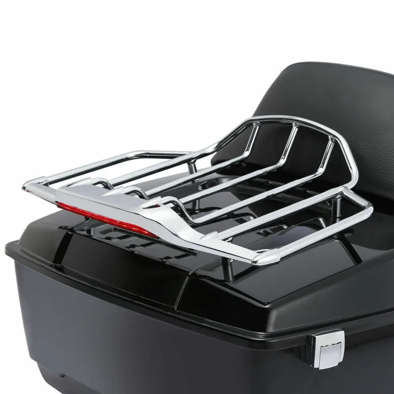 Motorcycle LED Light Pack Trunk Luggage Rack For Harley Tour Pak Road King Glide Touring Electra Street Glide 93-13 Air Wing motorcycle luggage rack