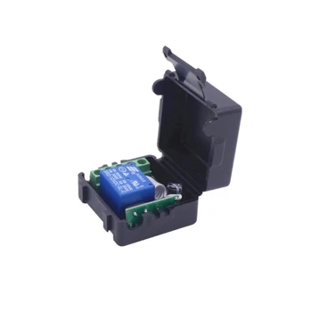 

KR2201-4 DC 12V 1CH Black Relay Receiver Module RF Transmitter 433Mhz Wireless Remote Control Switch