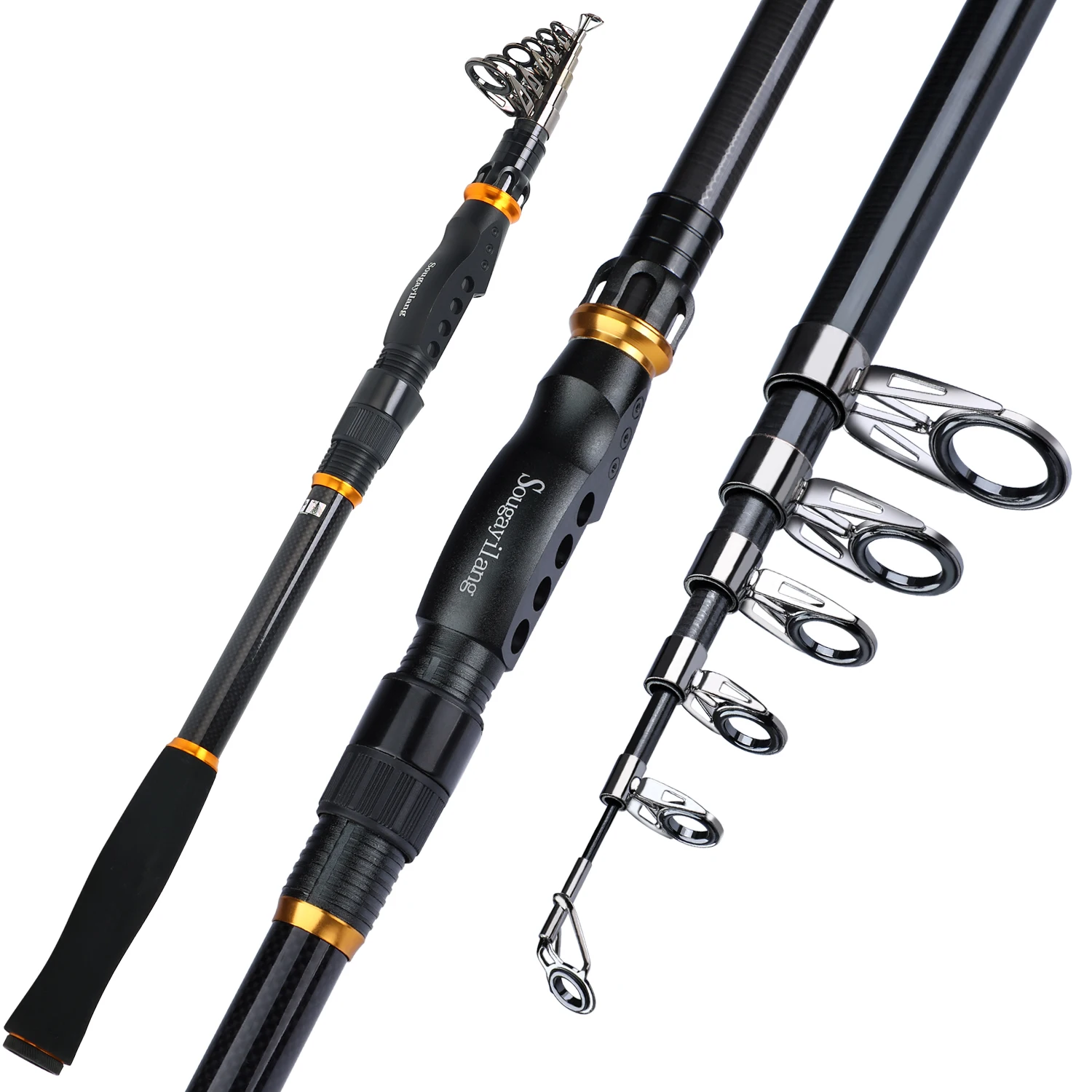 Sougayilang 1.8 3.6m Telescopic Fishing Rods UltraLight Carbon Fiber