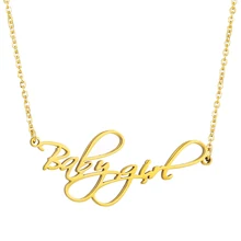 Custom Name Gold Pendant Personalized 3 Color Babygo Stainless Steel Letter Necklace Women Bridesmaid Gift Wedding Accessories Custom Name Gold Pendant Personalized 3 Color Babygo Stainless Steel Letter Necklace Women Bridesmaid Gift Wedding Accessories