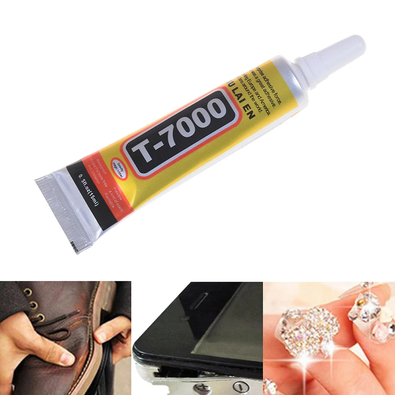T7000 15 мл многоцелевой клей Стразы DIY телефон рамка для экрана герметик из эпоксидной смолы супер черный жидкий клей T-7000 гель для ногтей